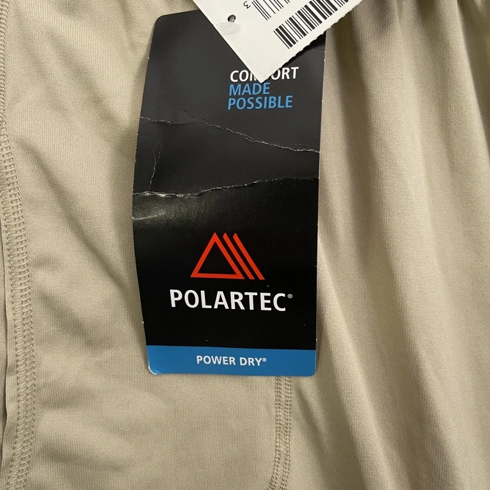 Polartec Power Dry Drawers Mens Sz S Cold Weather Base Layer Tights Beige